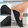 image:imageFrienda 2 Pcs Heavy Duty Rubber Door Stops Wedge StackableWhiteBlack