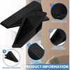 image:imageFrienda 2 Pcs Heavy Duty Rubber Door Stops Wedge StackableWhiteBlack