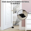 image:imageFrienda 2 Pcs Heavy Duty Rubber Door Stops Wedge StackableWhiteBlack