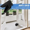 image:imageFrienda 2 Pcs Heavy Duty Rubber Door Stops Wedge StackableWhiteBlack