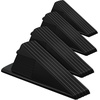 image:imageFrienda 2 Pcs Heavy Duty Rubber Door Stops Wedge StackableWhiteBlack