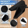 image:imageFrienda 2 Pcs Heavy Duty Rubber Door Stops Wedge StackableWhiteBlack