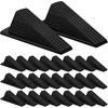 image:imageFrienda 2 Pcs Heavy Duty Rubber Door Stops Wedge StackableWhiteBlack