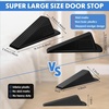 image:imageFrienda 2 Pcs Heavy Duty Rubber Door Stops Wedge StackableWhiteBlack