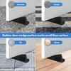 image:imageFrienda 2 Pcs Heavy Duty Rubber Door Stops Wedge StackableWhiteBlack