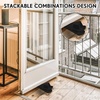 image:imageFrienda 2 Pcs Heavy Duty Rubber Door Stops Wedge StackableWhiteBlack
