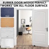 image:imageFrienda 2 Pcs Heavy Duty Rubber Door Stops Wedge StackableWhiteBlack