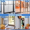 image:imageFrienda 2 Pcs Heavy Duty Rubber Door Stops Wedge StackableWhiteBlack Gray