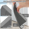 image:imageFrienda 2 Pcs Heavy Duty Rubber Door Stops Wedge StackableWhiteBlack Gray