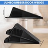 image:imageFrienda 2 Pcs Heavy Duty Rubber Door Stops Wedge StackableWhiteBlack Yellow
