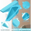 image:imageFrienda 2 Pcs Heavy Duty Rubber Door Stops Wedge StackableWhiteBlue