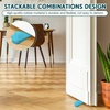 image:imageFrienda 2 Pcs Heavy Duty Rubber Door Stops Wedge StackableWhiteBlue