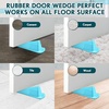 image:imageFrienda 2 Pcs Heavy Duty Rubber Door Stops Wedge StackableWhiteBlue