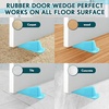 image:imageFrienda 2 Pcs Heavy Duty Rubber Door Stops Wedge StackableWhiteBlue