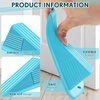 image:imageFrienda 2 Pcs Heavy Duty Rubber Door Stops Wedge StackableWhiteBlue