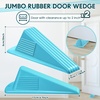 image:imageFrienda 2 Pcs Heavy Duty Rubber Door Stops Wedge StackableWhiteBlue