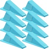 image:imageFrienda 2 Pcs Heavy Duty Rubber Door Stops Wedge StackableWhiteBlue