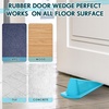 image:imageFrienda 2 Pcs Heavy Duty Rubber Door Stops Wedge StackableWhiteBlue