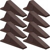 image:imageFrienda 2 Pcs Heavy Duty Rubber Door Stops Wedge StackableWhiteCoffee