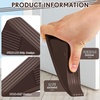 image:imageFrienda 2 Pcs Heavy Duty Rubber Door Stops Wedge StackableWhiteCoffee