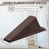 image:imageFrienda 2 Pcs Heavy Duty Rubber Door Stops Wedge StackableWhiteCoffee