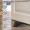 image:imageFrienda 2 Pcs Heavy Duty Rubber Door Stops Wedge StackableWhiteCoffee