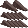 image:imageFrienda 2 Pcs Heavy Duty Rubber Door Stops Wedge StackableWhiteCoffee