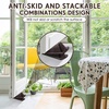image:imageFrienda 2 Pcs Heavy Duty Rubber Door Stops Wedge StackableWhiteCoffee