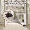 image:imageFrienda 2 Pcs Heavy Duty Rubber Door Stops Wedge StackableWhiteCoffee