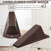 image:imageFrienda 2 Pcs Heavy Duty Rubber Door Stops Wedge StackableWhiteCoffee