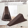 image:imageFrienda 2 Pcs Heavy Duty Rubber Door Stops Wedge StackableWhiteCoffee