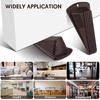 image:imageFrienda 2 Pcs Heavy Duty Rubber Door Stops Wedge StackableWhiteCoffee