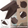 image:imageFrienda 2 Pcs Heavy Duty Rubber Door Stops Wedge StackableWhiteCoffee