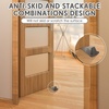 image:imageFrienda 2 Pcs Heavy Duty Rubber Door Stops Wedge StackableWhiteGray