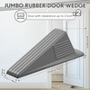 image:imageFrienda 2 Pcs Heavy Duty Rubber Door Stops Wedge StackableWhiteGray