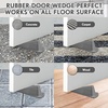 image:imageFrienda 2 Pcs Heavy Duty Rubber Door Stops Wedge StackableWhiteGray