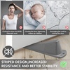 image:imageFrienda 2 Pcs Heavy Duty Rubber Door Stops Wedge StackableWhiteGray