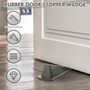image:imageFrienda 2 Pcs Heavy Duty Rubber Door Stops Wedge StackableWhiteGray