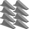 image:imageFrienda 2 Pcs Heavy Duty Rubber Door Stops Wedge StackableWhiteGray