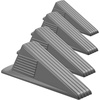 image:imageFrienda 2 Pcs Heavy Duty Rubber Door Stops Wedge StackableWhiteGray