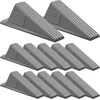 image:imageFrienda 2 Pcs Heavy Duty Rubber Door Stops Wedge StackableWhiteGray