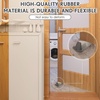 image:imageFrienda 2 Pcs Heavy Duty Rubber Door Stops Wedge StackableWhiteGray
