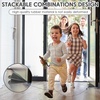image:imageFrienda 2 Pcs Heavy Duty Rubber Door Stops Wedge StackableWhiteGray