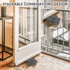 image:imageFrienda 2 Pcs Heavy Duty Rubber Door Stops Wedge StackableWhiteGray