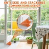 image:imageFrienda 2 Pcs Heavy Duty Rubber Door Stops Wedge StackableWhiteOrange