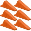 image:imageFrienda 2 Pcs Heavy Duty Rubber Door Stops Wedge StackableWhiteOrange