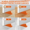 image:imageFrienda 2 Pcs Heavy Duty Rubber Door Stops Wedge StackableWhiteOrange