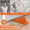 image:imageFrienda 2 Pcs Heavy Duty Rubber Door Stops Wedge StackableWhiteOrange