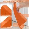 image:imageFrienda 2 Pcs Heavy Duty Rubber Door Stops Wedge StackableWhiteOrange
