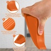 image:imageFrienda 2 Pcs Heavy Duty Rubber Door Stops Wedge StackableWhiteOrange